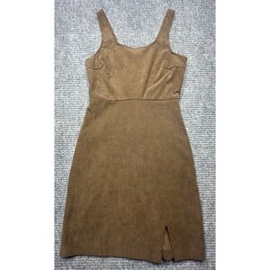 Riley & James Corduroy Dress Womens Size S Brown Mini Slit Sleeveless